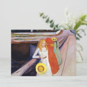 Edvard Munch - The Girls on the Bridge 1901 Dankeskarte (Stehend Vorderseite)