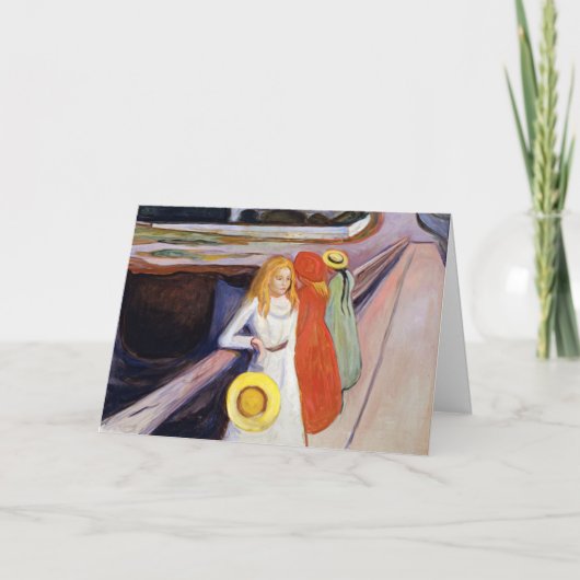 Edvard Munch - The Girls on the Bridge 1901 Karte (Vorderseite)