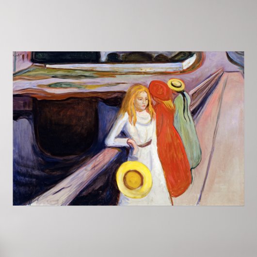 Edvard Munch - The Girls on the Bridge 1901 Poster (Vorne)
