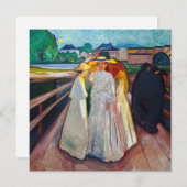Edvard Munch - The Girls on the Bridge 1903 Dankeskarte (Vorne/Hinten)