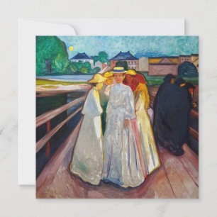 Edvard Munch - The Girls on the Bridge 1903 Dankeskarte