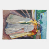 Edvard Munch - The Girls on the Bridge 1903 Geschirrtuch (Horizontal)