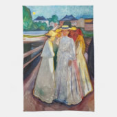 Edvard Munch - The Girls on the Bridge 1903 Geschirrtuch (Vertikal)