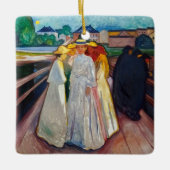 Edvard Munch - The Girls on the Bridge 1903 Keramikornament (Vorderseite)