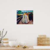 Edvard Munch - The Girls on the Bridge 1903 Poster (Küche)