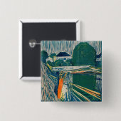 Edvard Munch - The Girls on the Bridge, Lithograph Button (Vorne & Hinten)