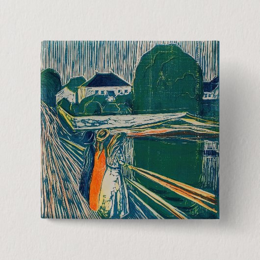 Edvard Munch - The Girls on the Bridge, Lithograph Button (Vorderseite)