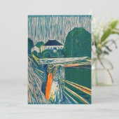 Edvard Munch - The Girls on the Bridge, Lithograph Dankeskarte (Stehend Vorderseite)