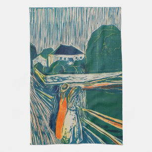Edvard Munch - The Girls on the Bridge, Lithograph Geschirrtuch