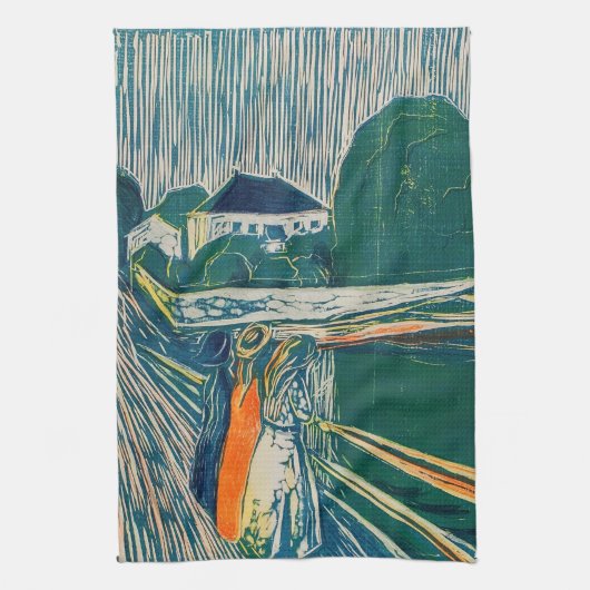 Edvard Munch - The Girls on the Bridge, Lithograph Geschirrtuch (Vertikal)