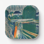 Edvard Munch - The Girls on the Bridge, Lithograph Pappteller (Vorderseite)