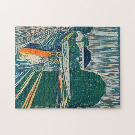 Edvard Munch - The Girls on the Bridge, Lithograph Puzzle (Horizontal)