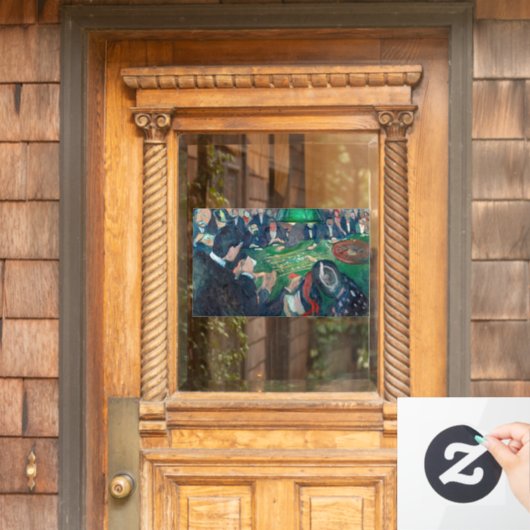 Edvard Munch - The Roulette Table in Monte Carlo Fensteraufkleber (Haustür)