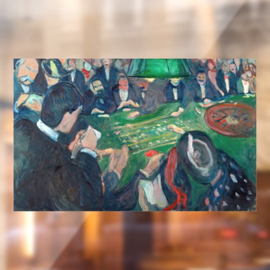 Edvard Munch - The Roulette Table in Monte Carlo Fensteraufkleber (Blatt 2)