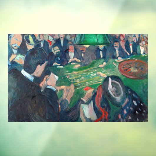 Edvard Munch - The Roulette Table in Monte Carlo Fensteraufkleber (Blatt 3)