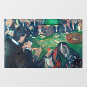 Edvard Munch - The Roulette Table in Monte Carlo Fensteraufkleber