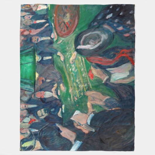 Edvard Munch - The Roulette Table in Monte Carlo Fleecedecke (Vorderseite)