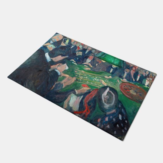 Edvard Munch - The Roulette Table in Monte Carlo Fußmatte (Schrägansicht)