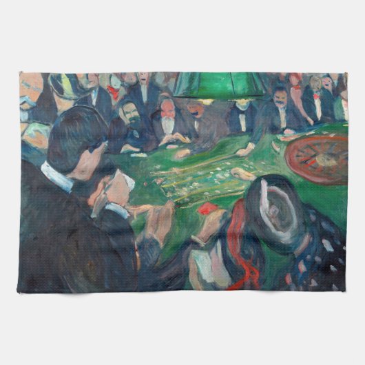 Edvard Munch - The Roulette Table in Monte Carlo Geschirrtuch (Horizontal)