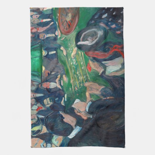 Edvard Munch - The Roulette Table in Monte Carlo Geschirrtuch (Vertikal)