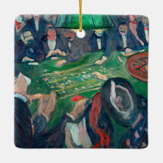 Edvard Munch - The Roulette Table in Monte Carlo Keramikornament (Rückseite)