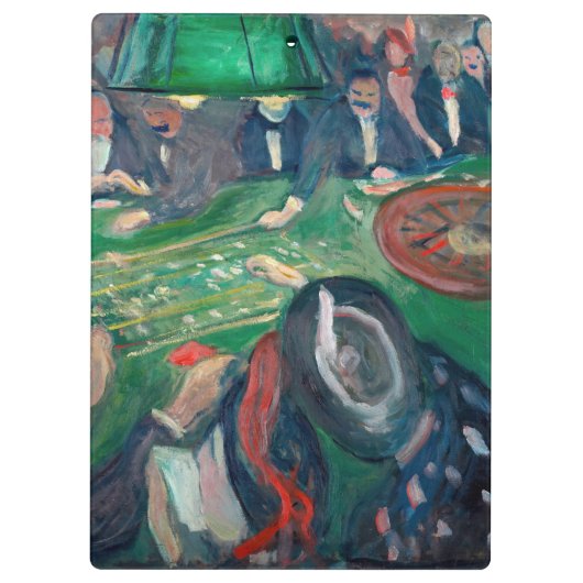 Edvard Munch - The Roulette Table in Monte Carlo Klemmbrett (Rückseite)