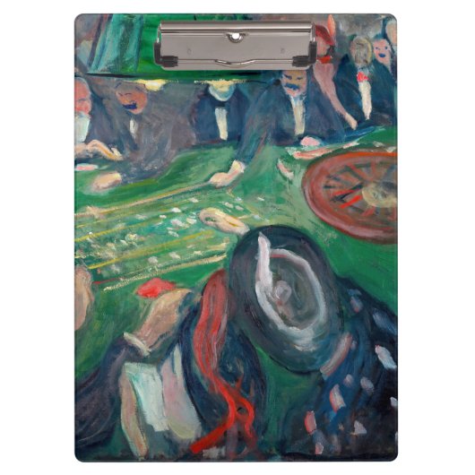 Edvard Munch - The Roulette Table in Monte Carlo Klemmbrett (Vorderseite)