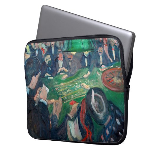 Edvard Munch - The Roulette Table in Monte Carlo Laptopschutzhülle (Vorderseite Links)