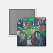 Edvard Munch - The Roulette Table in Monte Carlo Magnet (Vorderseite/Rückseite)