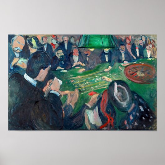 Edvard Munch - The Roulette Table in Monte Carlo Poster (Vorne)