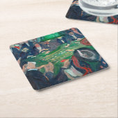 Edvard Munch - The Roulette Table in Monte Carlo Rechteckiger Pappuntersetzer (angewinkelt)