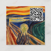 Edvard Munch - The Scream 1910 - QR Code Quadratische Visitenkarte (Vorderseite)
