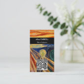 Edvard Munch - The Scream 1910 - QR Code Visitenkarte (Stehend Vorderseite)