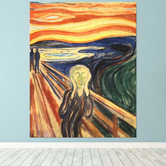 Edvard Munch The Scream Art Masterpiece Malerei Leinwanddruck (Insitu (Holzboden))
