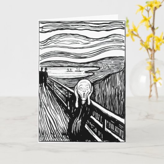 Edvard Munch - The Scream Lithography Karte (Gelbe Blume)