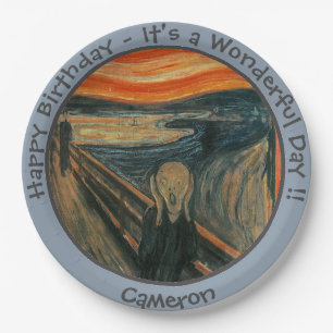 Edvard Munch The Scream Partyartikel-Kollektion Pappteller