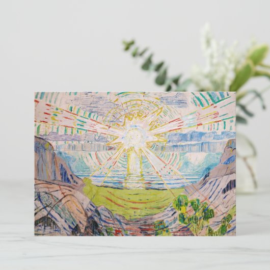 Edvard Munch - The Sun 1910 Dankeskarte (Stehend Vorderseite)