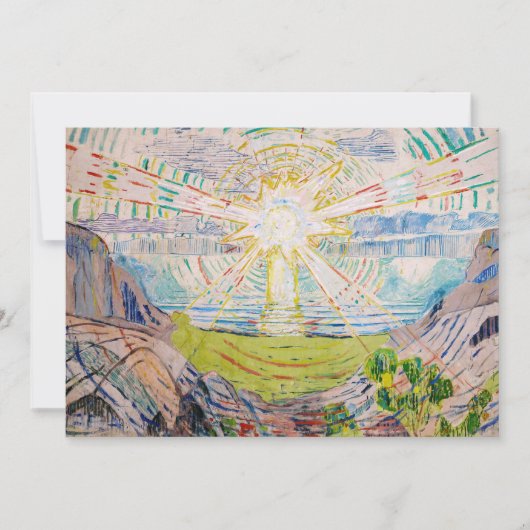 Edvard Munch - The Sun 1910 Einladung (Vorderseite)