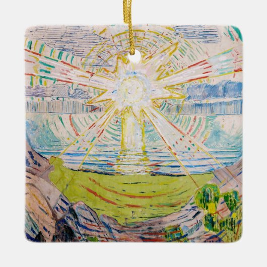 Edvard Munch - The Sun 1910 Keramikornament (Vorderseite)