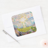 Edvard Munch - The Sun 1910 Quadratischer Aufkleber (Umschlag)