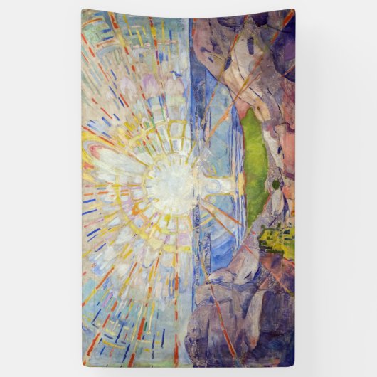 Edvard Munch - The Sun 1911 Banner (Vertikal)