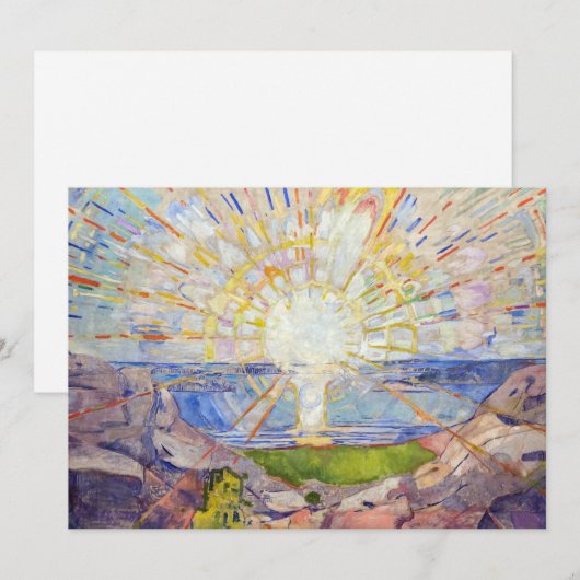 Edvard Munch - The Sun 1911 Einladung (Vorne/Hinten)