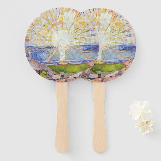 Edvard Munch - The Sun 1911 Fächer (Vorne und Hinten)