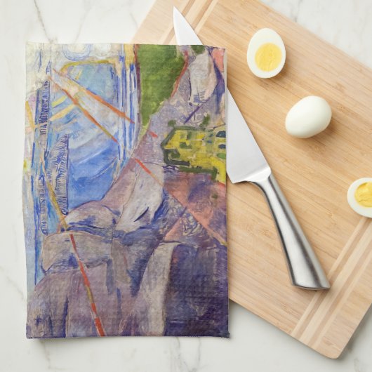 Edvard Munch - The Sun 1911 Geschirrtuch (Viertel Falte)