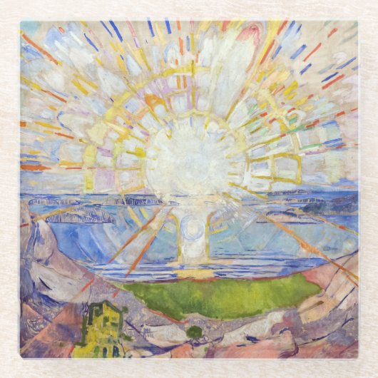 Edvard Munch - The Sun 1911 Glasuntersetzer (Vorderseite)