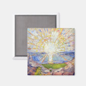 Edvard Munch - The Sun 1911 Magnet (Vorderseite/Rückseite)