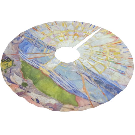 Edvard Munch - The Sun 1911 Polyester Weihnachtsbaumdecke (Schrägansicht)