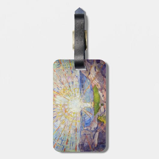 Edvard Munch - The Sun 1911 - QR-Code Gepäckanhänger (Rückseite vertikal)