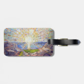 Edvard Munch - The Sun 1911 - QR-Code Gepäckanhänger (Rückseite horizontal)