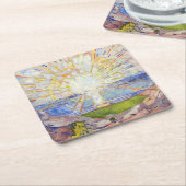 Edvard Munch - The Sun 1911 Rechteckiger Pappuntersetzer (angewinkelt)